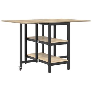 vidaXL J&iacute;deln&iacute; stůl 122 x 80 x 76,5 cm Kompozitn&iacute; dřevo Dub sonoma