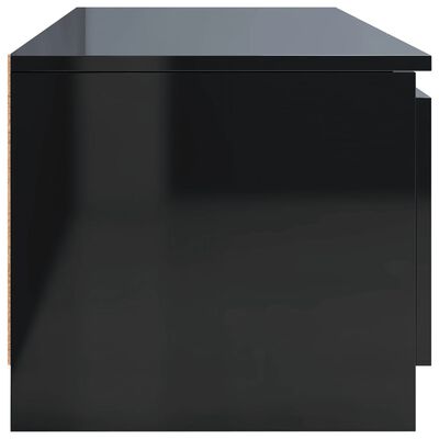vidaXL TV stolek černý s vysokým leskem 140 x 40 x 35,5 cm dřevotříska