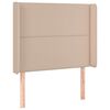 vidaXL Čelo postele typu u&scaron;&aacute;k cappuccino 83x16x118/128 cm uměl&aacute; kůže