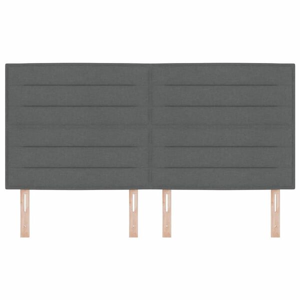 vidaXL Čelo postele s čelo Tmavě &scaron;ed&aacute; 180 cm Uměl&aacute; kůže