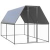 vidaXL Venkovn&iacute; klec pro kuřata 2x4x2 m pozinkovan&aacute; ocel