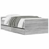 vidaXL R&aacute;m postele se z&aacute;suvkami &scaron;ed&yacute; sonoma 100 x 200 cm