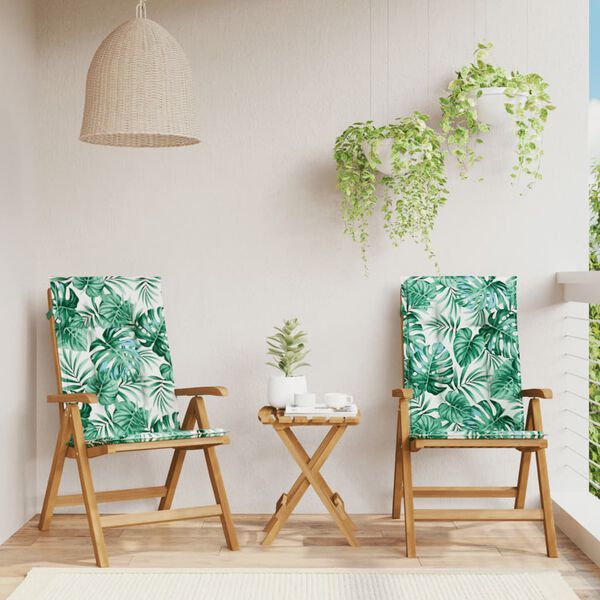 vidaXL Polohovac&iacute; zahradn&iacute; židle s podu&scaron;kami 2 ks masivn&iacute; teak