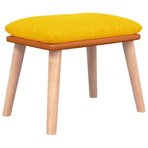 vidaXL Podnožka hořčicově žlut&aacute; 45x29,5x35 cm textil a uměl&aacute; kůže