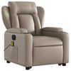 vidaXL Elektrick&eacute; zvedac&iacute; mas&aacute;žn&iacute; polohovac&iacute; křeslo cappuccino koženka