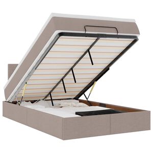 vidaXL Osmansk&aacute; postel s matrac&iacute; & LED taupe 120x190cm l&aacute;tka