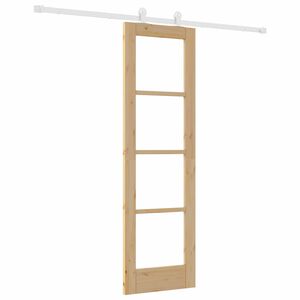 vidaXL Posuvn&eacute; dveře ORKDAL 61 x 198,5 cm Masivn&iacute; borov&eacute; dřevo a sklo