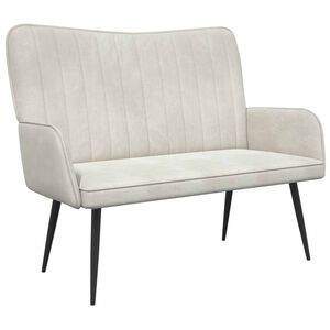 vidaXL Sofa pro dvě osoby Kr&eacute;mov&aacute; 115 x 61 x 87 cm Samet