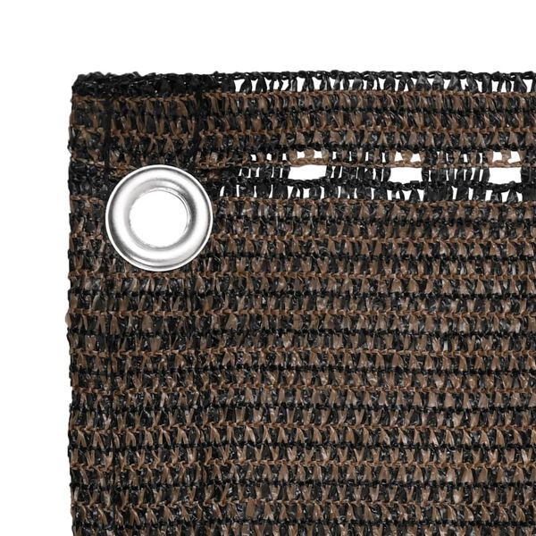 vidaXL Balkonov&aacute; z&aacute;stěna hněd&aacute; 90 x 500 cm HDPE