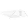 vidaXL Sklen&iacute;k s ocelov&yacute;m r&aacute;mem b&iacute;l&yacute; 90 m&sup2; 18 x 5 x 2,3 m