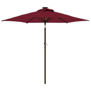 vidaXL Zahradn&iacute; slunečn&iacute;k s ocelovou tyč&iacute; bord&oacute; 225 x 225 x 212 cm