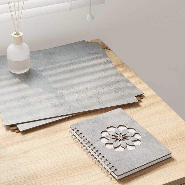 vidaXL Dekoračn&iacute; panely 12 pcs Betonově &scaron;ed&aacute; 30 x 30 x 0.27 cm