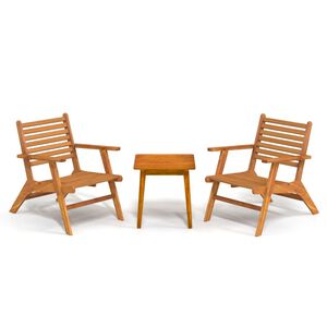 vidaXL 3d&iacute;ln&yacute; bistro set masivn&iacute; ak&aacute;ciov&eacute; dřevo