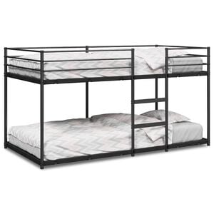vidaXL Patrov&aacute; postel bez matrace čern&aacute; 90x200 cm ocel