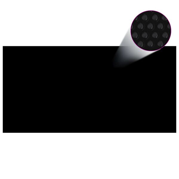 vidaXL Plovoucí PE solární plachta na bazén 1200 x 600 cm černo-modrá