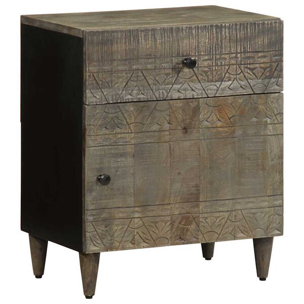 vidaXL Nočn&iacute; stolek světle &scaron;ed&aacute; 50x33x60 cm masivn&iacute; mangovn&iacute;kov&eacute; dřevo