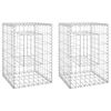 vidaXL Gabionov&eacute; sloupky 2 ks 40 x 40 x 60 cm železo