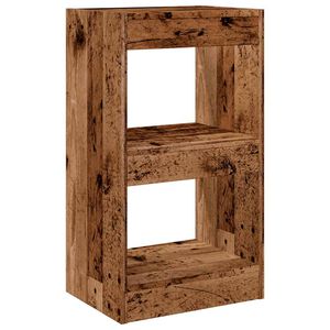 vidaXL Knihovna / dělic&iacute; stěna old wood 40x30x72 cm