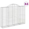 vidaXL Klenut&eacute; gabionov&eacute; ko&scaron;e 4 ks 200x30x140/160cm pozinkovan&eacute; železo