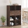 vidaXL Skř&iacute;ň highboard hněd&yacute; dub 80 x 42,5 x 124 cm kompozitn&iacute; dřevo