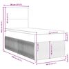 vidaXL Box spring postel s matrac&iacute; světle &scaron;ed&aacute; 80 x 200 cm samet