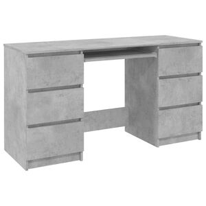 vidaXL Psac&iacute; stůl betonově &scaron;ed&yacute; 140 x 50 x 77 cm kompozitn&iacute; dřevo