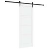 vidaXL Posuvn&eacute; dveře ORKDAL 78 x 202 cm Kompozitn&iacute; dřevo B&iacute;l&aacute; a čern&aacute;
