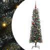 vidaXL Uměl&yacute; v&aacute;nočn&iacute; stromeček Zelen&aacute; 150 cm PVC, plast a ocel