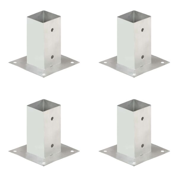 vidaXL Patka na sloupek 4 ks pozinkovaný kov 71 mm