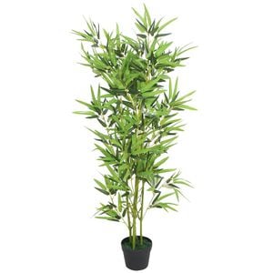 vidaXL Uměl&aacute; rostlina bambus s květin&aacute;čem 120 cm zelen&yacute;