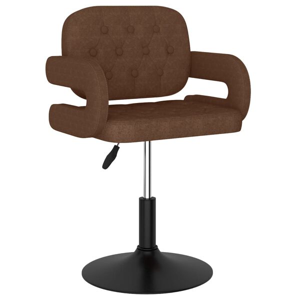 vidaXL Otočn&eacute; j&iacute;deln&iacute; židle 2 ks hněd&eacute; textil