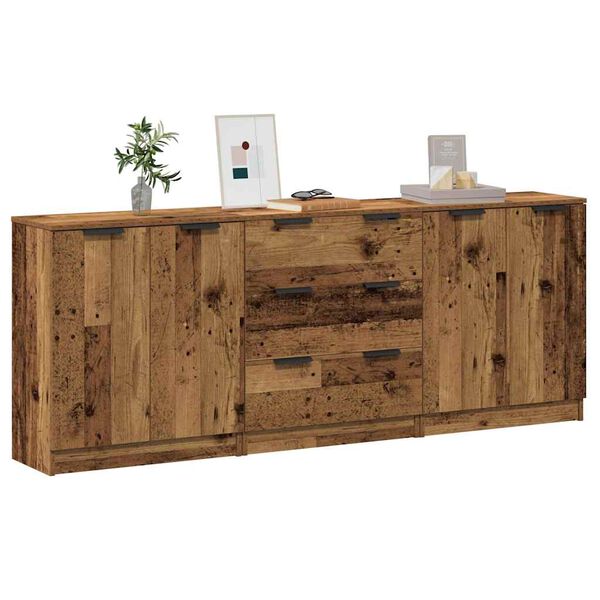 vidaXL Př&iacute;born&iacute;ky 3 ks old wood 60 x 30 x 70 cm kompozitn&iacute; dřevo