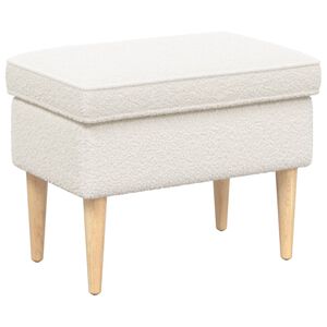 vidaXL Stolička na Nohy Kr&eacute;mov&aacute; 55 x 35 x 41 cm Boucl&eacute;