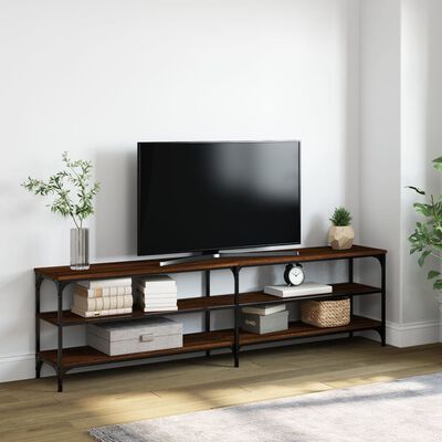 vidaXL TV skříňka hnědý dub 180 x 30 x 50 cm kompozitní dřevo a kov