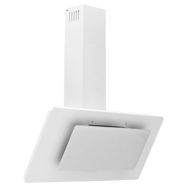 vidaXL N&aacute;stěnn&aacute; digestoř 90 cm nerezov&aacute; ocel a tvrzen&eacute; sklo b&iacute;l&aacute;