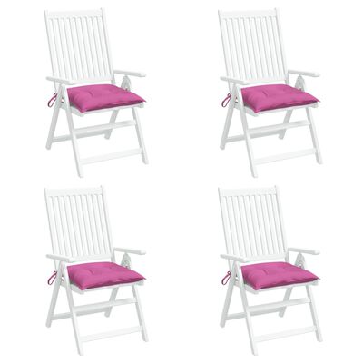 vidaXL Podušky na židli 4 ks růžové 40 x 40 x 7 cm textil