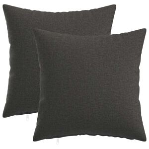 vidaXL Povlak na pol&scaron;t&aacute;ř 2 ks HEERLEN Tmavě &scaron;ed&aacute; 30 x 30 cm Textil