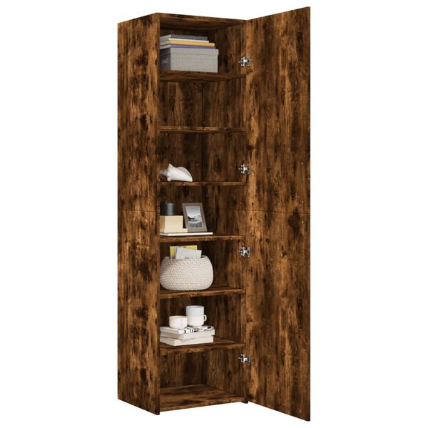 vidaXL Skř&iacute;ň highboard kouřov&yacute; dub 50 x 42,5 x 185 cm kompozitn&iacute; dřevo