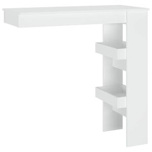 vidaXL N&aacute;stěnn&yacute; barov&yacute; stolek b&iacute;l&yacute; 102x45x103,5 cm kompozitn&iacute; dřevo