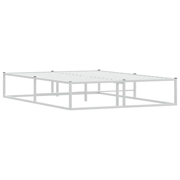 vidaXL R&aacute;m postele bez matrace b&iacute;l&yacute; 140x200 cm kovov&yacute;
