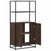 vidaXL Skříň highboard hnědý dub 68x35x139cm kompozitní dřevo a kov