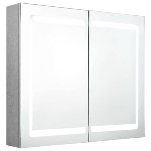 vidaXL Koupelnov&aacute; zrcadlov&aacute; skř&iacute;ň Betonově &scaron;ed&aacute; 80 x 12 x 68 cm