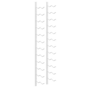 vidaXL N&aacute;stěnn&yacute; stojan na v&iacute;no na 24 lahv&iacute; b&iacute;l&yacute; železo