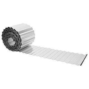 vidaxl Okraj tr&aacute;vn&iacute;ku 20 m x 30 cm Pozinkovan&aacute; ocel Stř&iacute;brn&aacute;