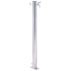 vidaXL Zahradn&iacute; sloupek na vodu 40 cm nerezov&aacute; ocel kulat&yacute;