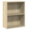 vidaXL Knihovna se 2 policemi dub sonoma 60 x 30 x 76,5 cm dřevotř&iacute;ska