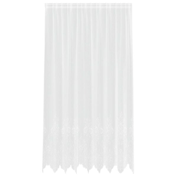 vidaXL Čipkov&yacute; Z&aacute;věs se z&aacute;clonami B&iacute;l&aacute; 200 x 200 cm Polyester