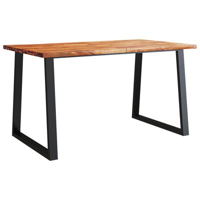 vidaXL Jídelní stůl s živou hranou 140x80x75 cm masivní akáciové dřevo