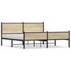 vidaXL Kovov&yacute; r&aacute;m postele bez matrace dub sonoma 183 x 213 cm