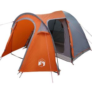 vidaXL Stan s kopul&iacute; Kopule &Scaron;ed&aacute; a oranžov&aacute; 384 x 254 x 170 cm